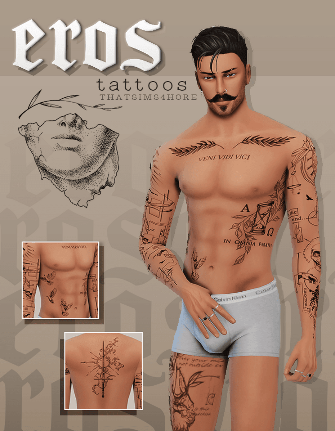 Татуировка для мужчин Eros